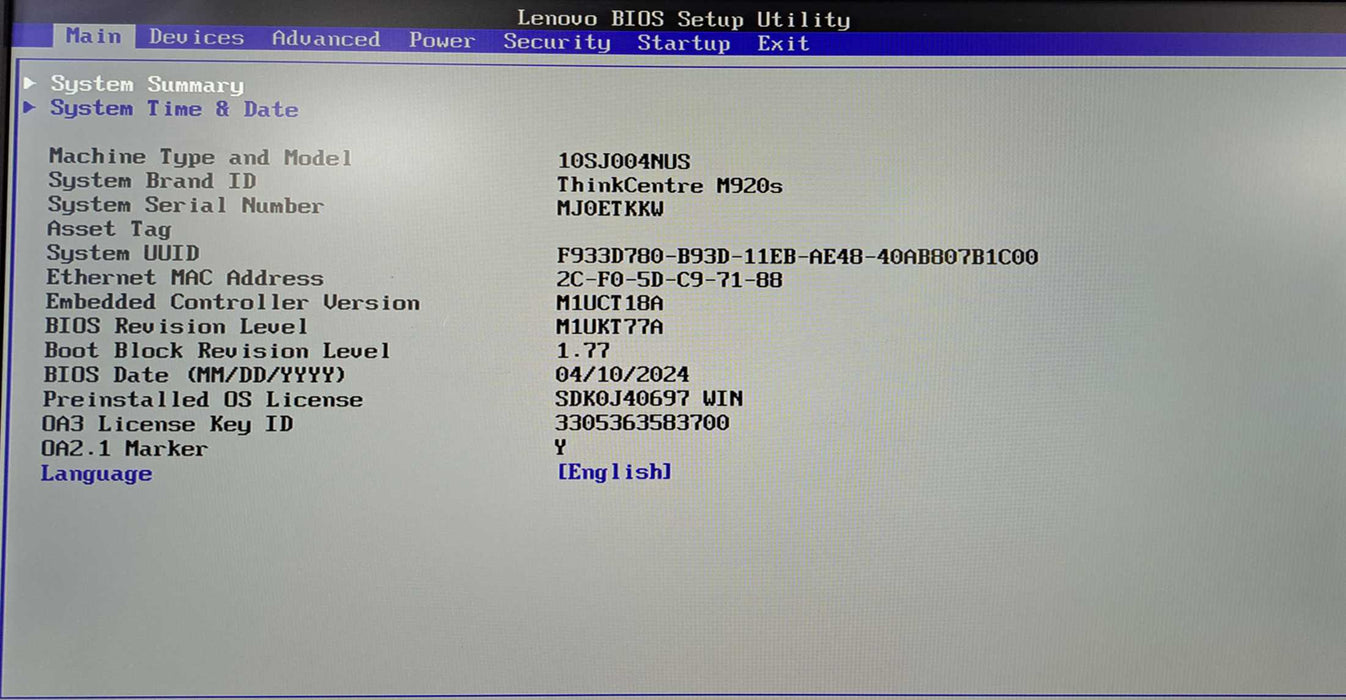 Lenovo ThinkCentre M920s Intel Core i7-9700 @3.00GHz, 16GB DDR4, 250GB NVMe )