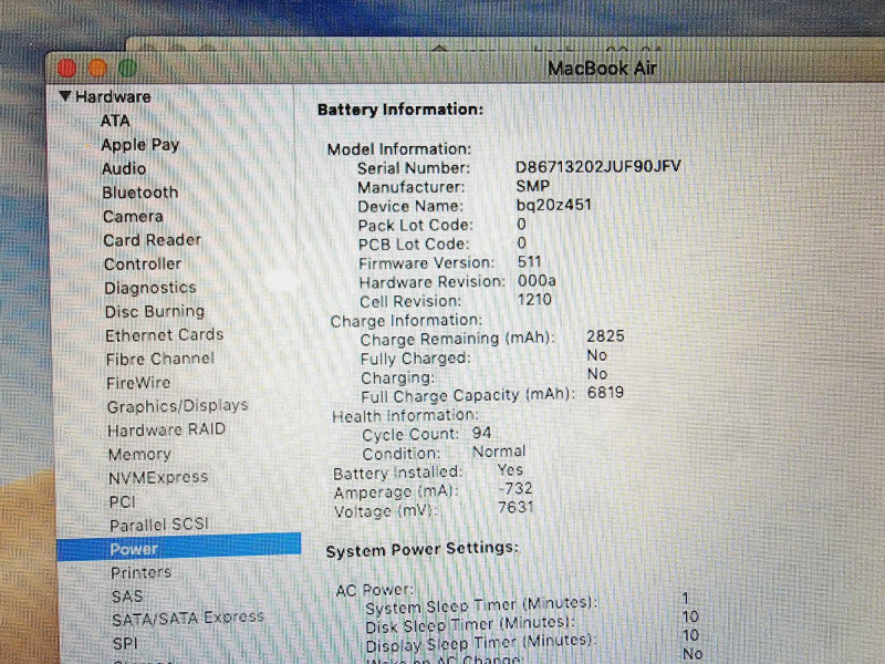 MacBook Air 2015 13\\" Core i5-5250U @ 1.60GHz 8GB DDR3 250GB SSD (