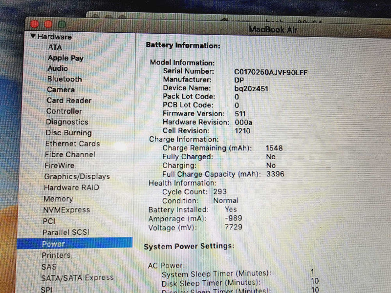 MacBook Air 2015 13\\" Core i5-5250U @ 1.60GHz 8GB DDR3 250GB SSD (