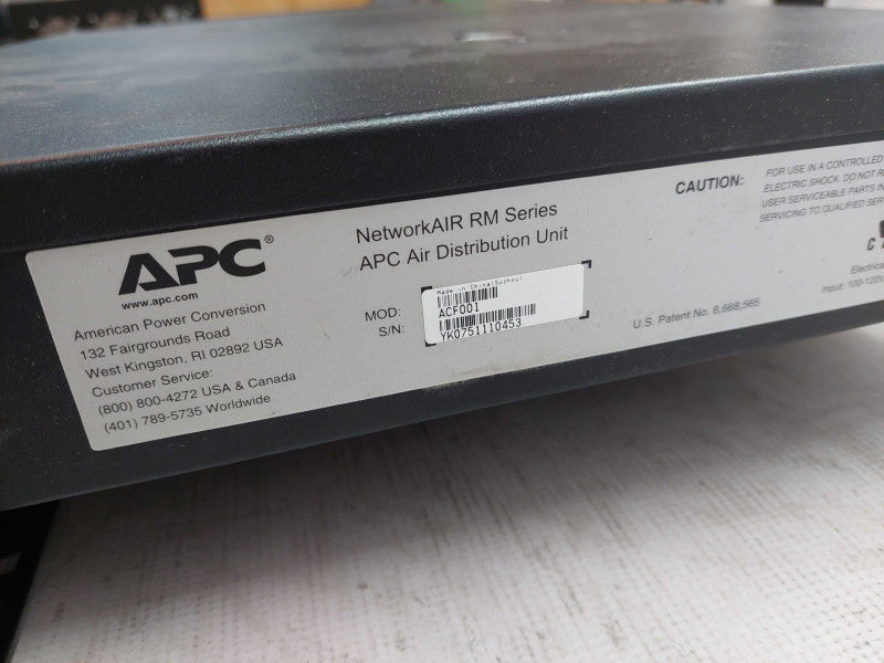APC Rack Mount Two Fan System Air Distribution Unit Model: ACF001