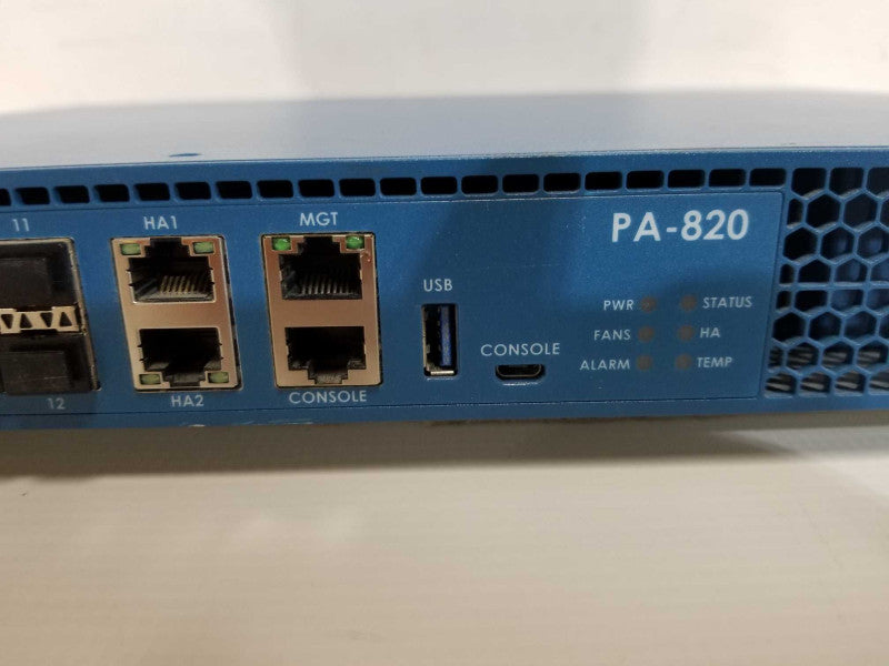 Palo Alto Networks PA-820 12-Port Enterprise Next Generation Firewall Switch  #