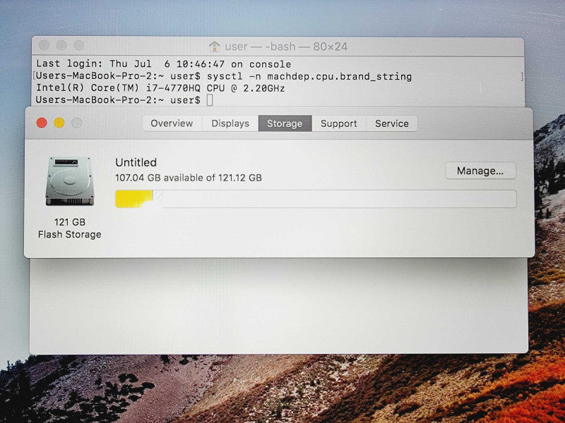 Apple Macbook Pro 2015 15\\" Core i7-4770HQ @ 2.2GHz 16GB DDR3 120GB SSD [Read] (