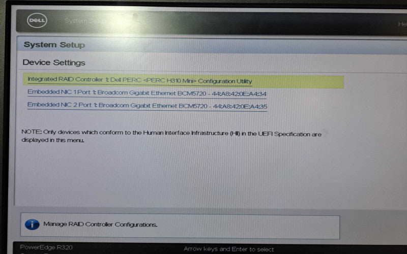 Dell PE R320 1x Xeon E5-1410 v2 @ 2.80GHz 32GB Ram H310 Raid 2x 350W PSU )