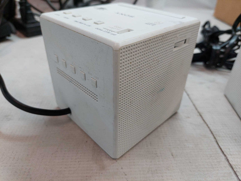 Sony Alarm Clock Cube ICF-C1 Desktop AM FM Radio White  Q