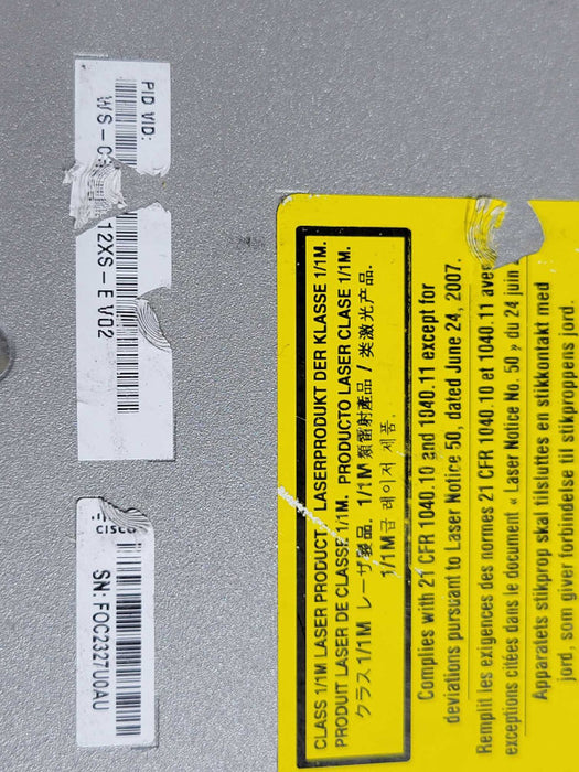 Cisco WS-C3850-12XS-E Switch 3850 12 Port GE SFP+ 2 with 2x PSU, Read _