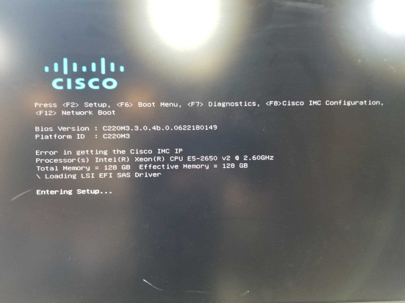 Cisco C220 M3 V2 2x Xeon E5-2650 V2 @ 2.60ghz / 128gb ram / READ #