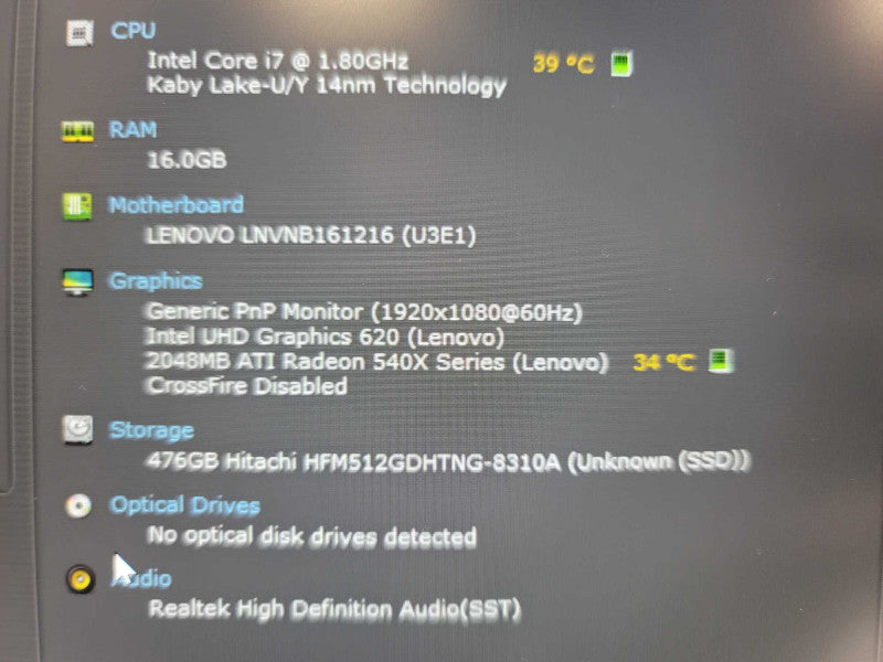 Lenovo ThinkBook 14s IWL i7- 8565U, 2GB Radeon ATI 540X, 16GB DDR4, 512GB SSD QÎ²