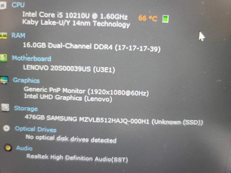Lenovo ThinkPad T14 i5-10210u @1.60GHz, 16GB DDR4, 512GB SSD Î²