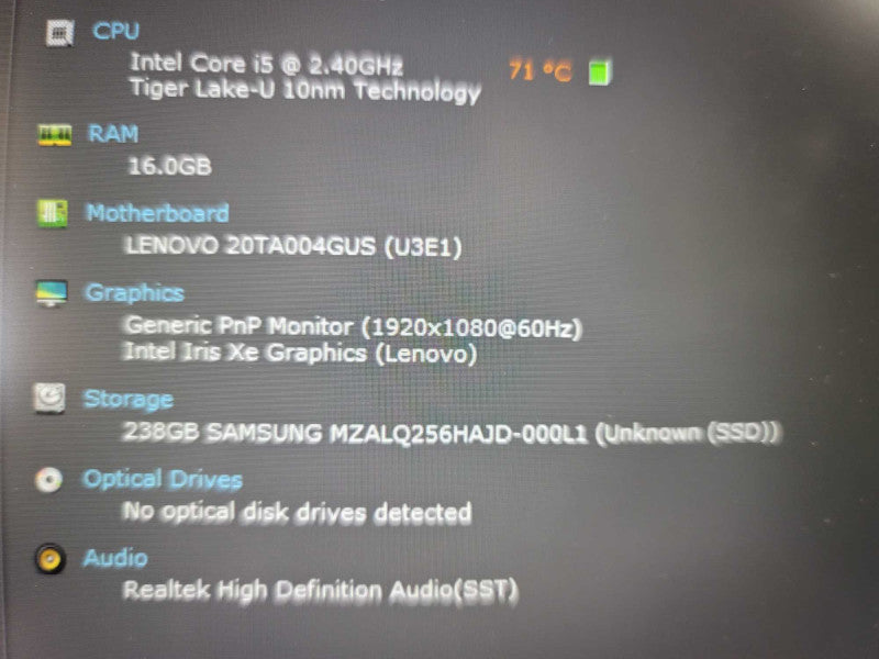 Lenovo ThinkPad E14 i5-1135G7, 16GB DDR4, 256GB SSD Î²