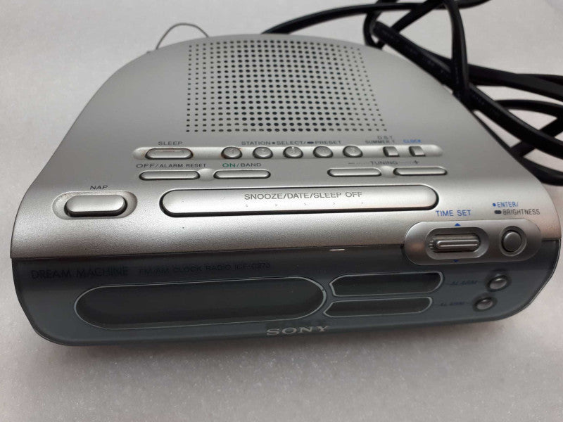 Vintage Retro Sony Dream Machine Model ICF-C273 AM/FM Radio/ Alarm Clock &