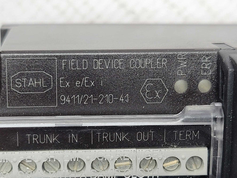 R. STAHL 9411/21-210-41 ISbus Field Device Coupler Ex e/Ex i 8 SPUR _