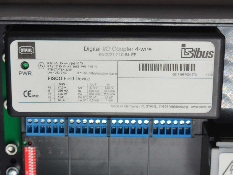 STAHL 9413/21-211-84-FF Fisco Field Devices PTB 07 ATEX 2029 _