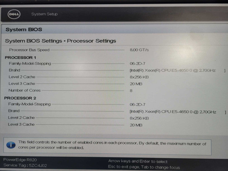 Dell PowerEdge R820 Server 4x E5-4650 2.70Ghz  256GB H310 PERC 2x PSU !