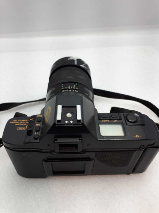 Vintage Canon T70 Film SLR Camera With Tamron 135mm zoom Lens &