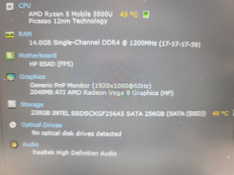 HP ProBook 445R G6 AMD Ryzen 5 3500U, 14GB DDR4, RADEON VEGA, 256GB SSD Î²