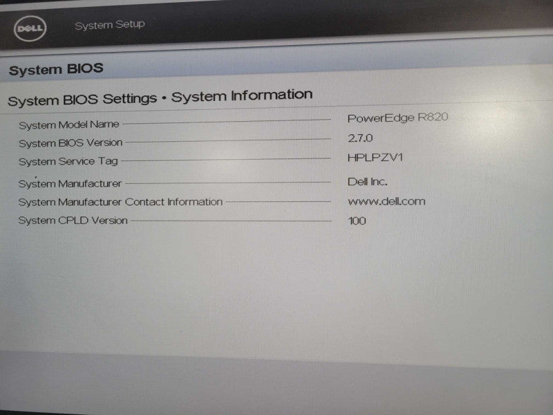 Dell PowerEdge R820 Server 4x E5-4650 2.70Ghz 128GB H310 PERC 2x PSU NO RAID !