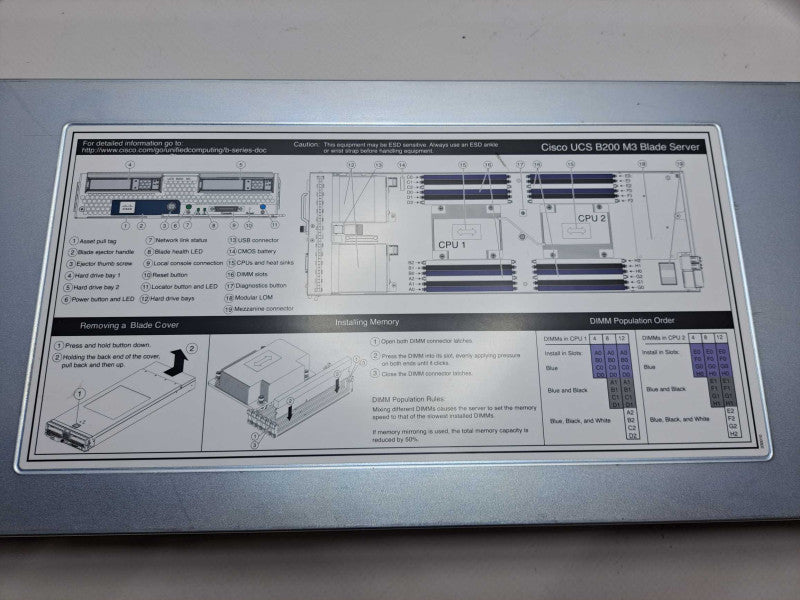 Cisco Ucs B200 M3 CTO Server Blade 2x Xeon E5-2665 @ 2.40GHz NO RAM Q)