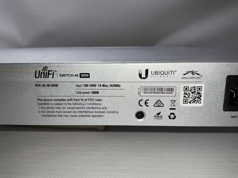 UniFi US-48-500W 48 port network switch READ -