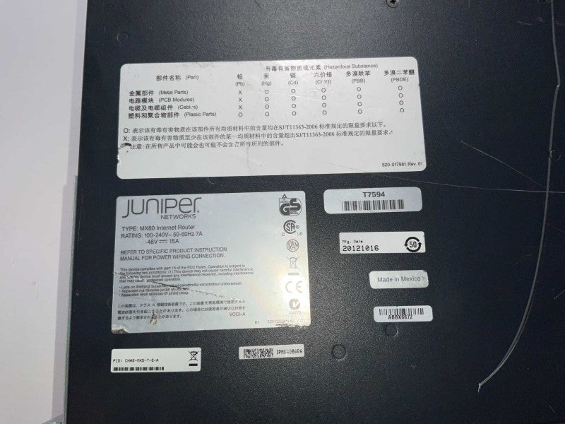 Juniper MX5-T MX80 Internet Router READ  -