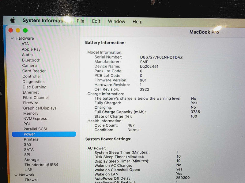 Apple Macbook Pro 2017 13\\" Core i5-7267U @ 3.1GHz 8GB DDR3 250GB SSD [Read] (