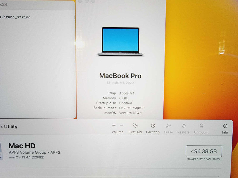 Apple Macbook Pro 2020 13\\" Chip M1 8GB Ram 500GB SSD (