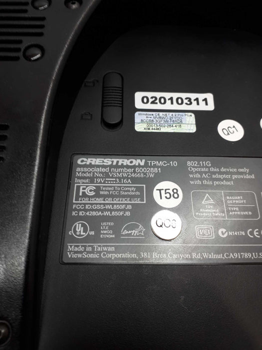 CRESTRON TPMC-10-DSW Wall Mount Docking Station &
