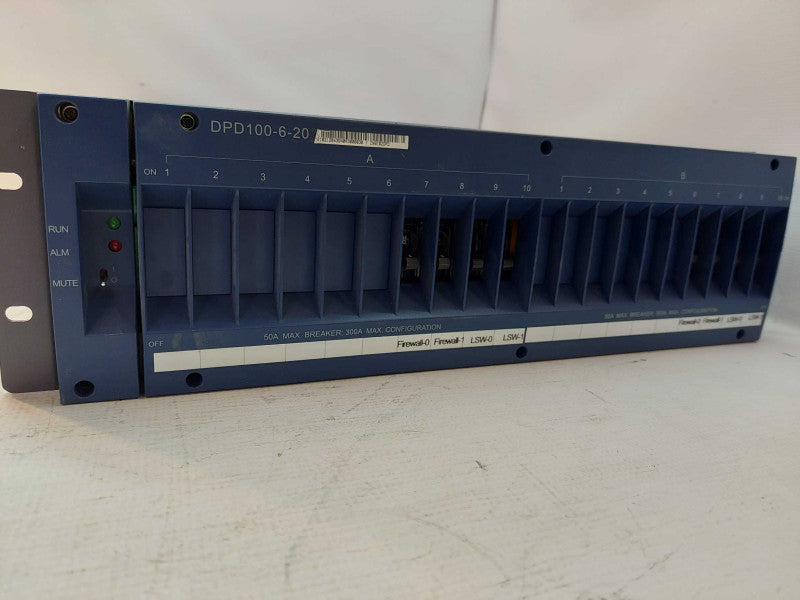 DPD100-6-20 Rack Mount 50A Max Breaker ; 300A Max Configuration