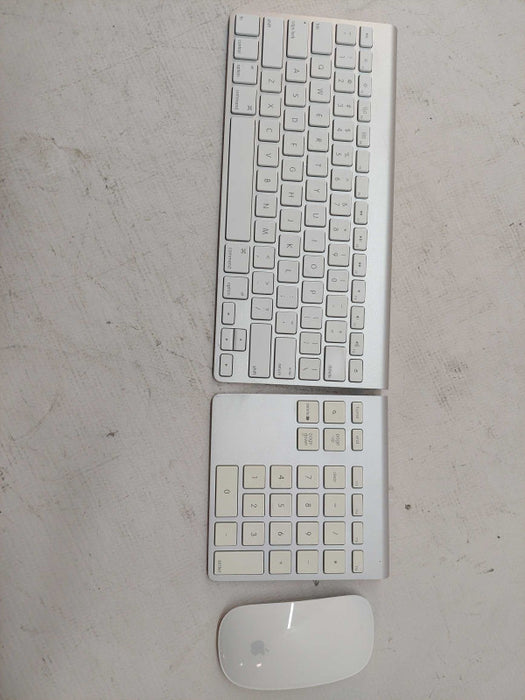Apple Wireless Keyboard A1314, Number Pad (Belkin) F8T067, Mouse A1296