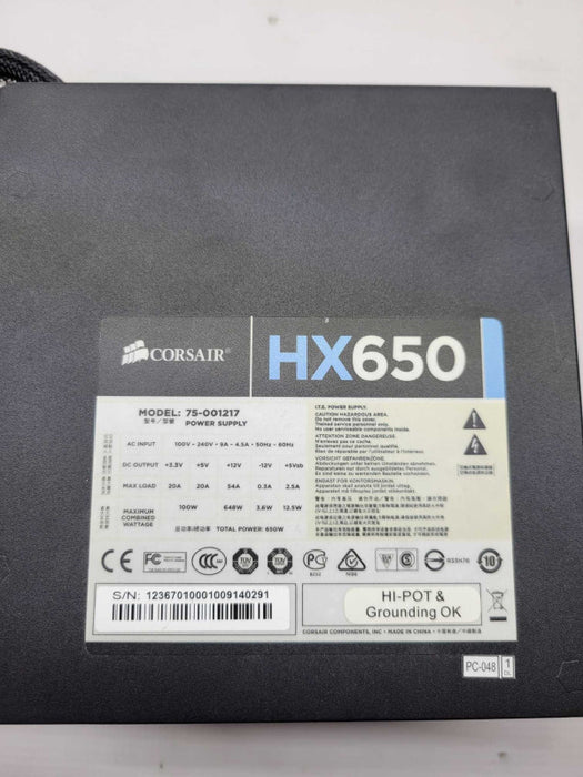 CORSAIR HX650 - 650 WATT PSU (READ)