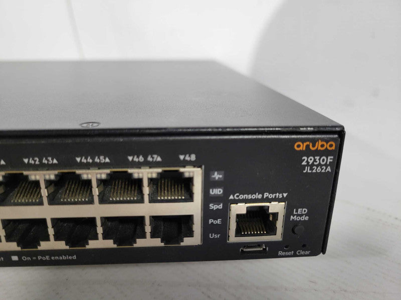 Aruba JL262A 2930F 48G PoE+ 4SFP+ Switch 1Gb/s port READ !