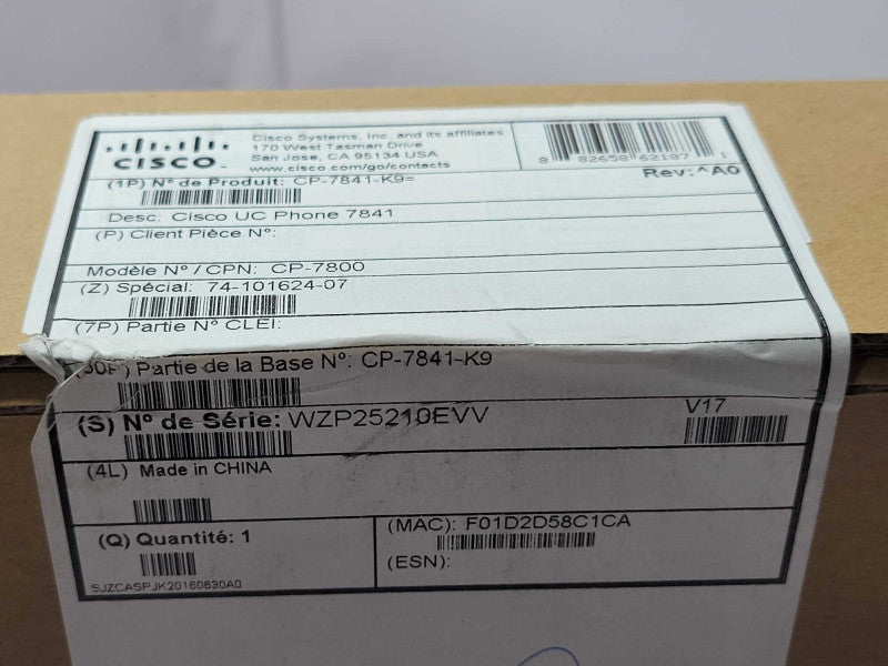 Cisco CP-7841-K9 IP UC VOIP Phone  _
