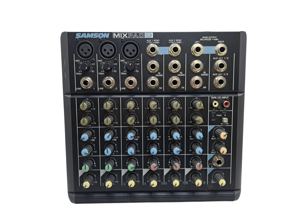 Samson MixPad9 Professional DJ Compact Music 9-Channel Mixer )