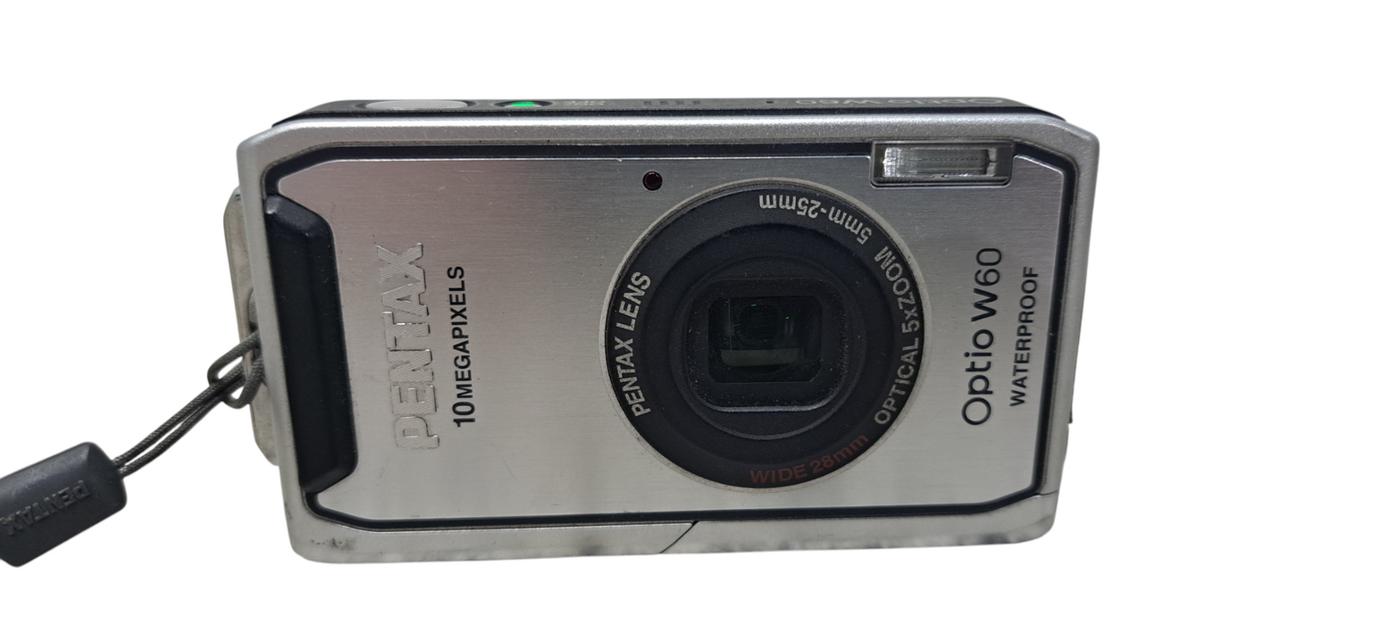 Pentax Optio W60 10.0MP Compact Digital Camera Silver W/ Battery