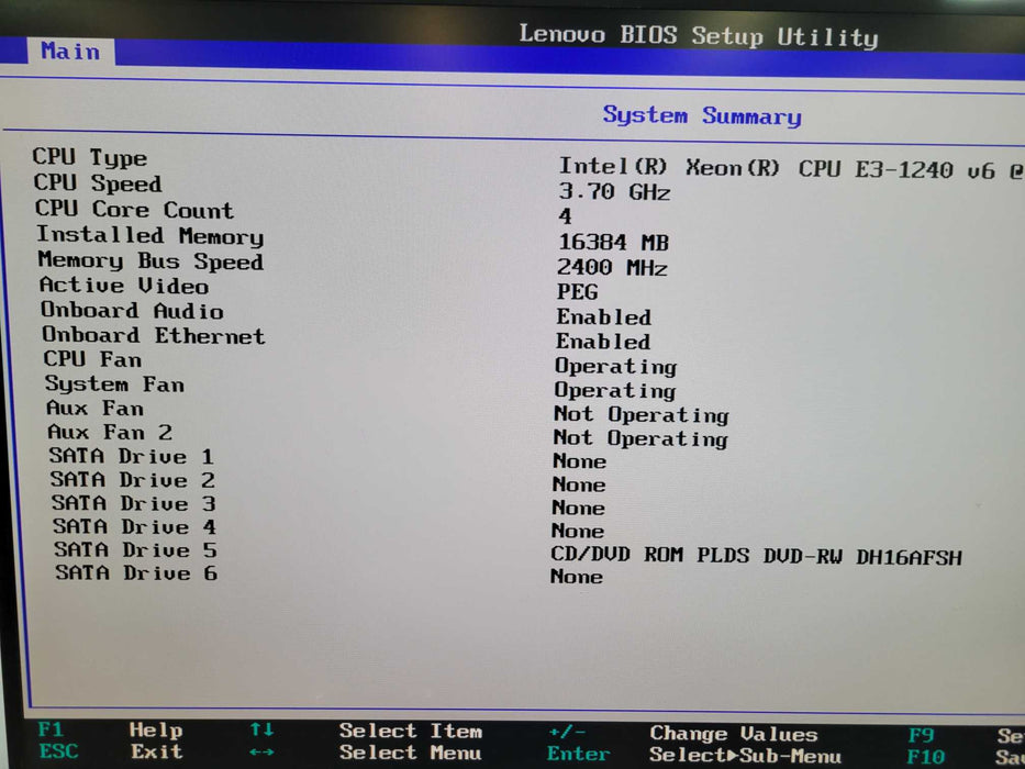 Lenovo P320 - Xeon E3-1240 v6 16GB DDR4 NO HDD 250W PSU %