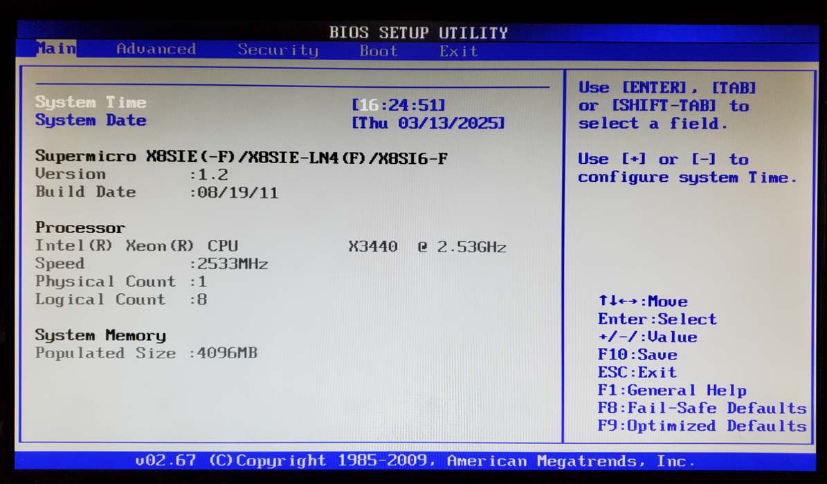 Supermicro X8SIE-F Motherboard Xeon X3440 4GB RAM + I/O Shield