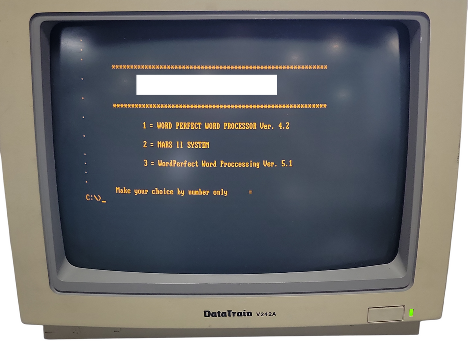 IBM Personal Computer 5150 with DataTrain V242A monitor _