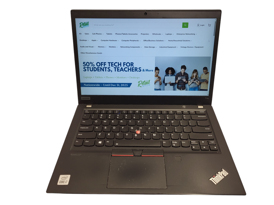 Lenovo ThinkPad T14s Core i7-10510U@1.8GHz 32GB RAM 256GB SSD $ Lap200