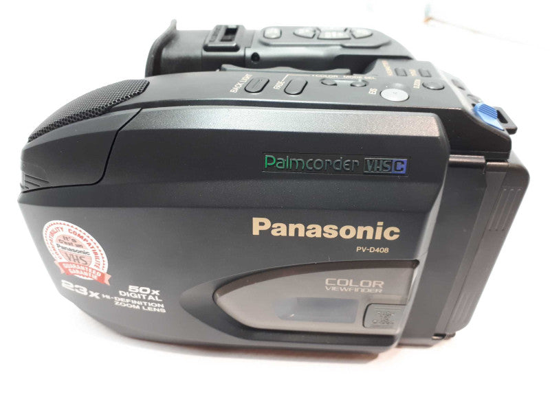 Panasonic PV-D408D-K VHS Camcorder Palmcorder with carrying case& VHS playpak &