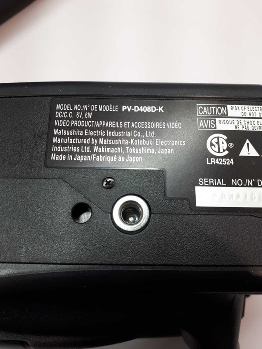Panasonic PV-D408D-K VHS Camcorder Palmcorder with carrying case& VHS playpak &