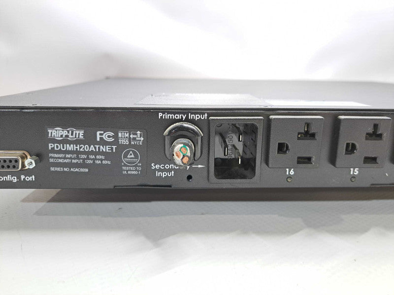 Tripp Lite PDUMH20ATNET Single-Phase Automatic Transfer Switch PDU 120V 20A )
