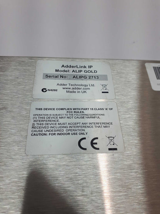 AdderLink Ip ALIP GOLD KVM Audio and USB Over IP &
