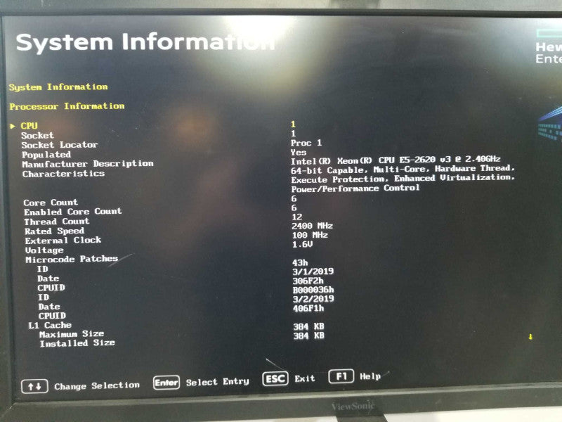 HP Proliant DL360 Gen9 Xeon E5-2620 V3 @ 2.40ghz / 32gb ram / P440ar raid #