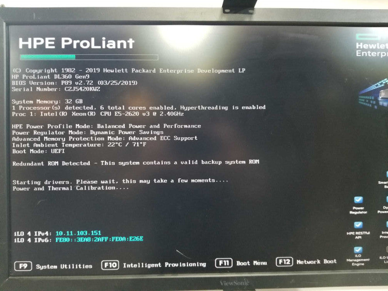 HP Proliant DL360 Gen9 Xeon E5-2620 V3 @ 2.40ghz / 32gb ram / P440ar raid #