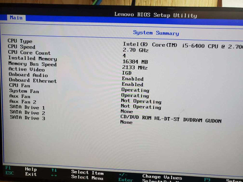 Lenovo Thinkcentre M700 Intel i5-6400  CPU @  2.70GHz 16GB DDR4 RAM Q