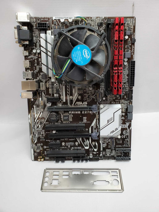 Asus Prime Z270-K Motherboard with Intel i7-6700K @ 4.00 GHZ, 8GB DDR4 Combo