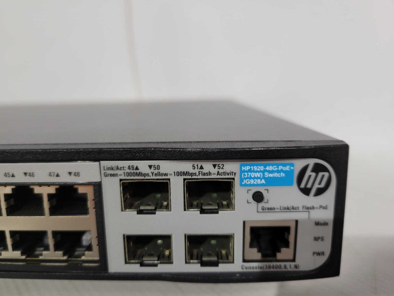 HP JG928A 1920-48G-PoE Plus 48-Port Gigabit Ethernet !