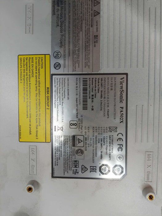 ViewSonic Projector Model: VS16971