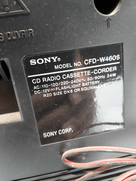 Sony CFD-W460S STEREO RADIO CASSETTE RECORDER DECK &