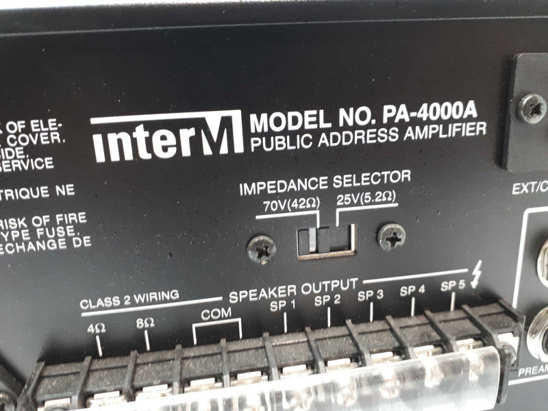 Interm PA-4000A Public Address Amplifier &