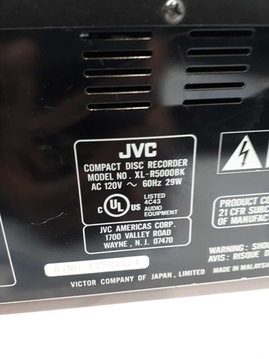 JVC CD/CDR Multiple Compact Disc Recorder Player Model XL-R5000BK  &